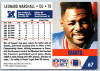 1990 Proset Leonard Marshall #67