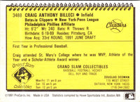 1991 ProCards Craig Billeci #3488