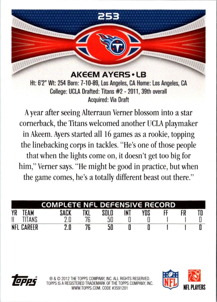 2012 Topps Akeem Ayers