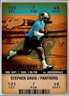 2003 Fleer Authentix Stephen Davis #61