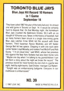 1987 Topps Blue Jays