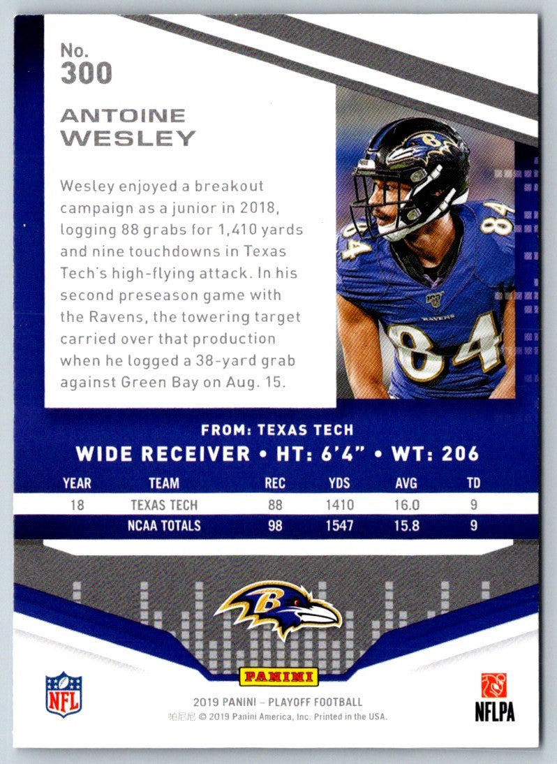 2019 Panini Playoff Antoine Wesley