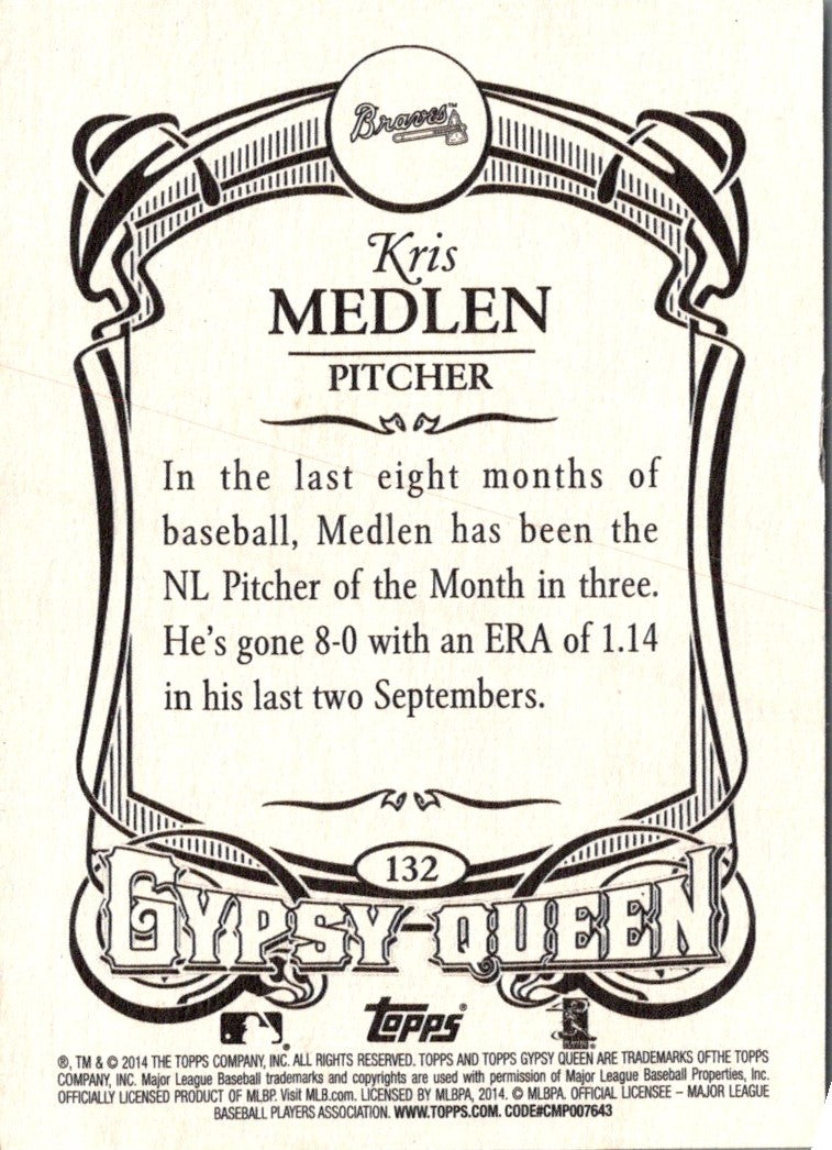 2014 Topps Gypsy Queen Kris Medlen