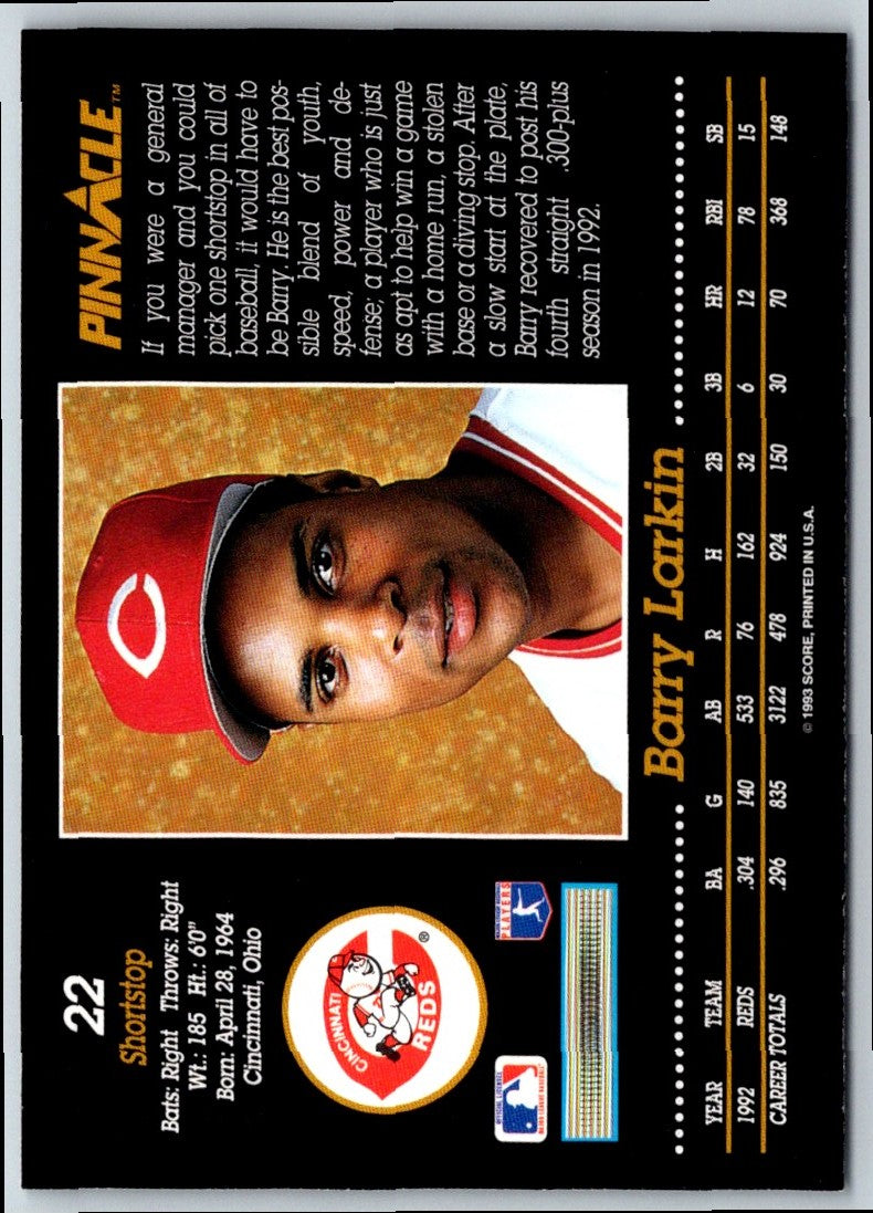 1993 Pinnacle Barry Larkin