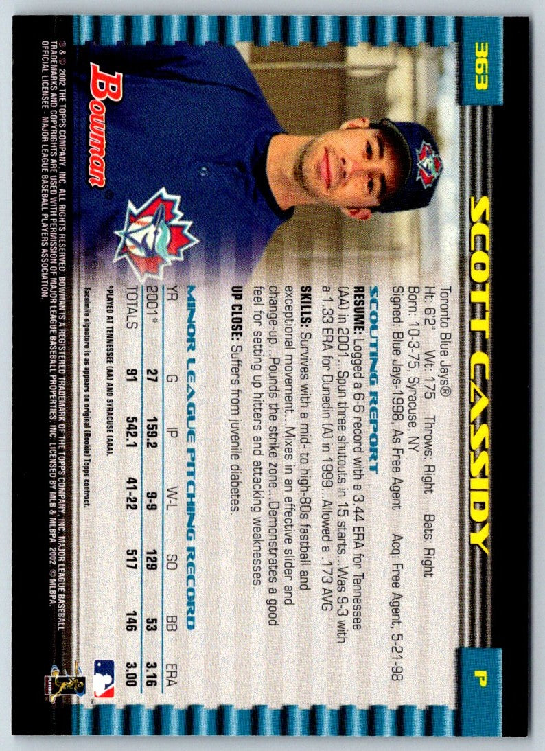 2002 Bowman Scott Cassidy