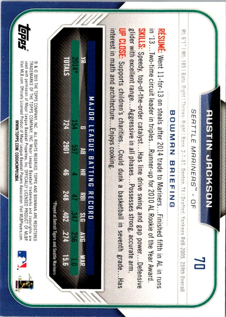 2015 Bowman Austin Jackson