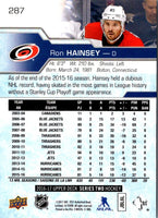 2017 Upper Deck Ron Hainsey #287