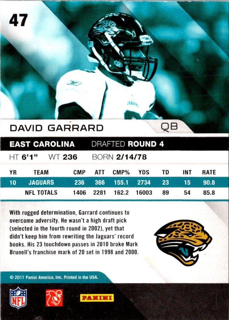 2011 Panini Absolute Memorabilia David Garrard