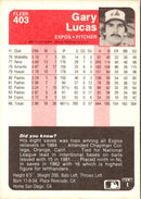 1985 Fleer Gary Lucas