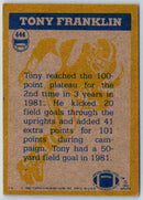 1982 Topps Tony Franklin