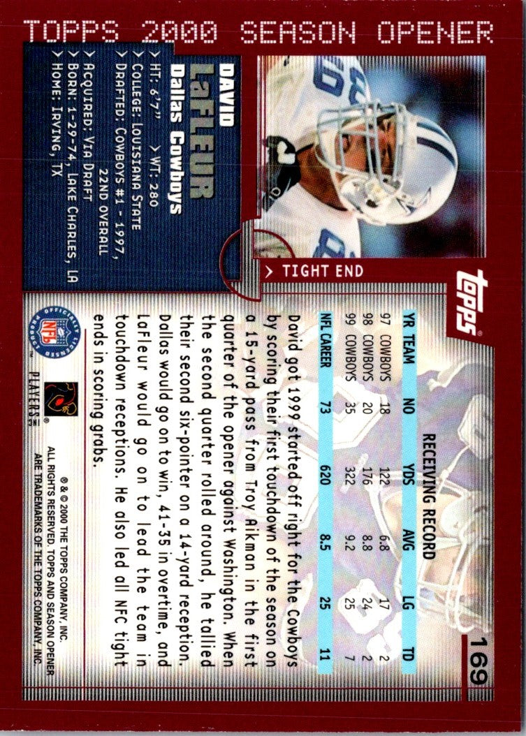 2000 Topps Season Opener David LaFleur