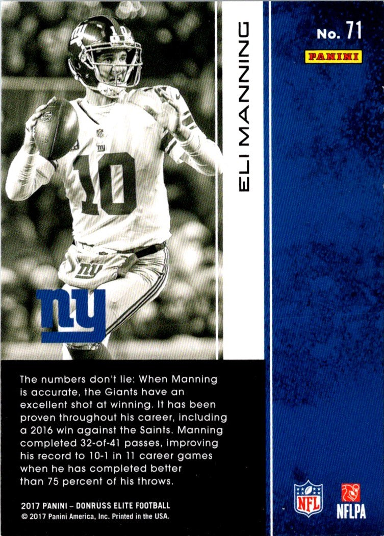 2017 Panini Certified Eli Manning