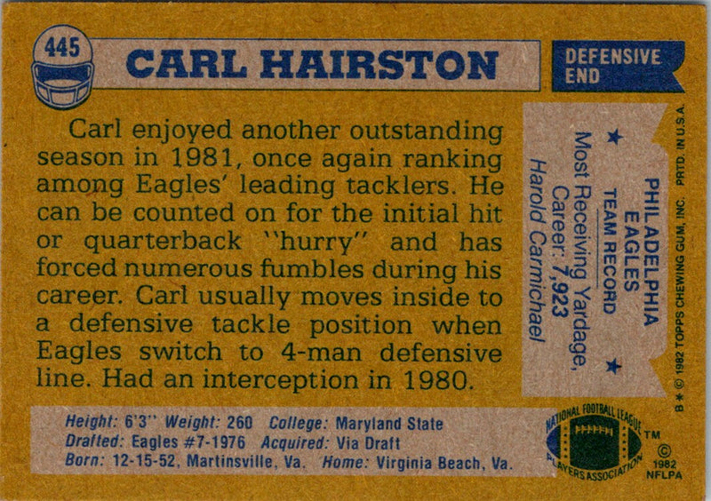 1982 Topps Carl Hairston