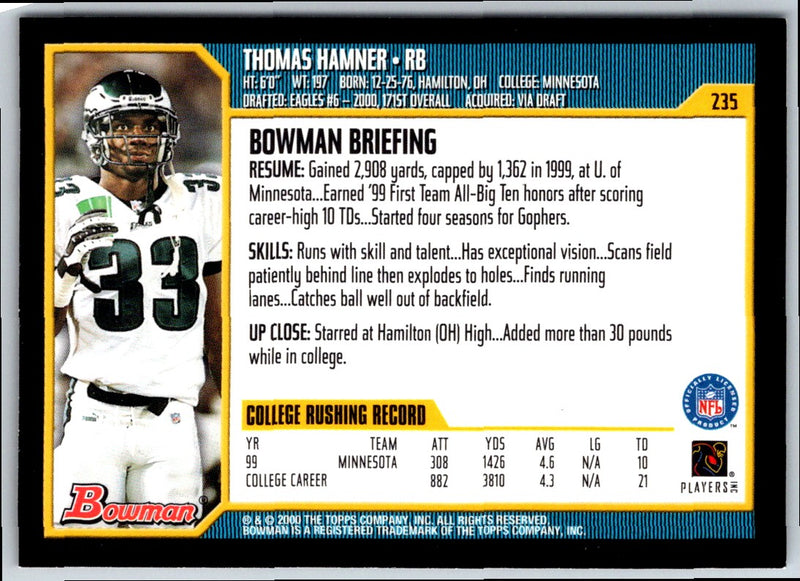 2000 Bowman Thomas Hamner