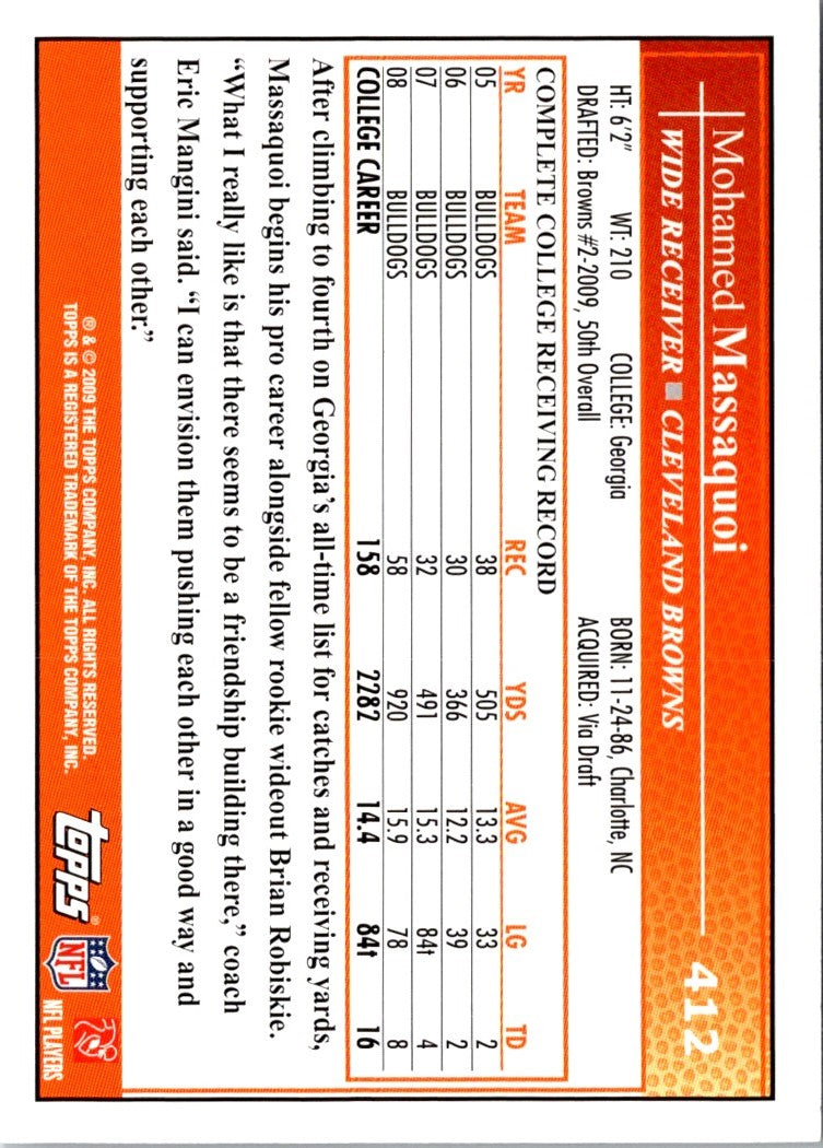 2009 Topps Mohamed Massaquoi