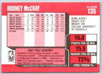 1989 Fleer Rodney McCray #135
