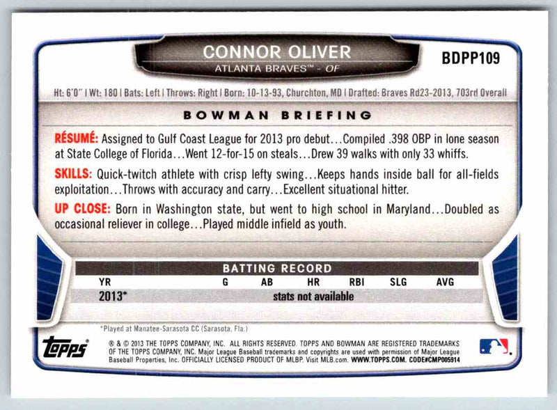 2014 Bowman Connor Oliver