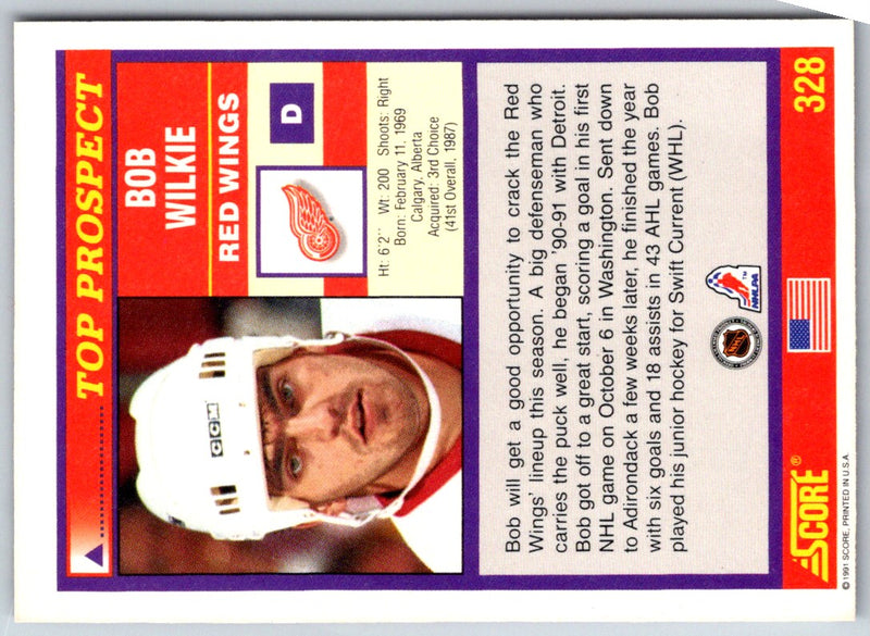 1991 Score American Bob Wilkie