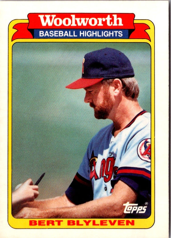 1991 Topps Woolworth Baseball Highlights Bert Blyleven #7