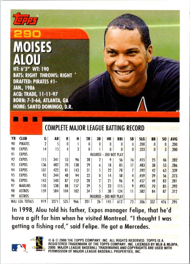 2000 Topps Moises Alou