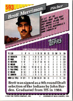 1993 Topps Brett Merriman #593 Rookie
