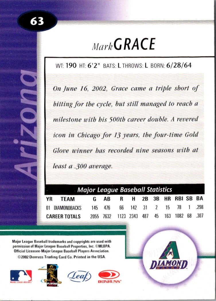 2002 Leaf Certified Mark Grace