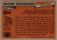 1981 Topps Mark Dennard #209 NM-MT