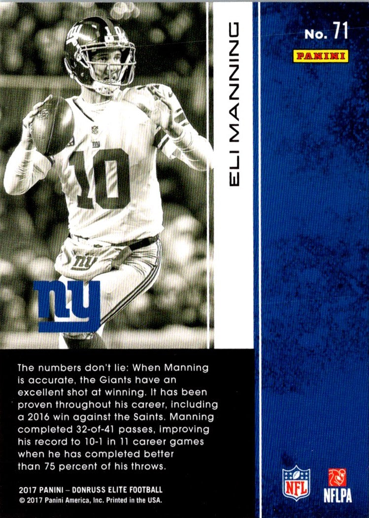 2018 Panini Absolute Eli Manning
