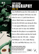 2010 Upper Deck Season Biography Gary Sheffield