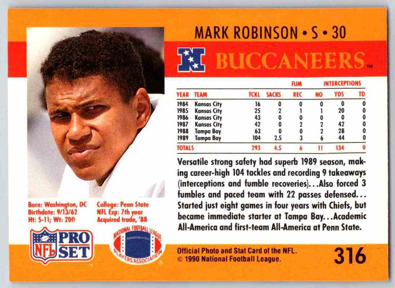1990 Pro Set Mark Robinson