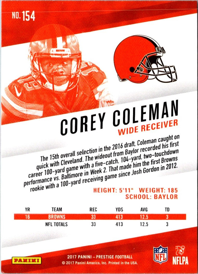 2017 Panini Prestige Corey Coleman