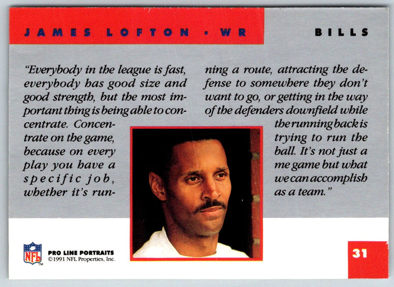 1991 Pro Line Portraits James Lofton