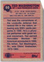 1991 Topps Football Ted Washington #60