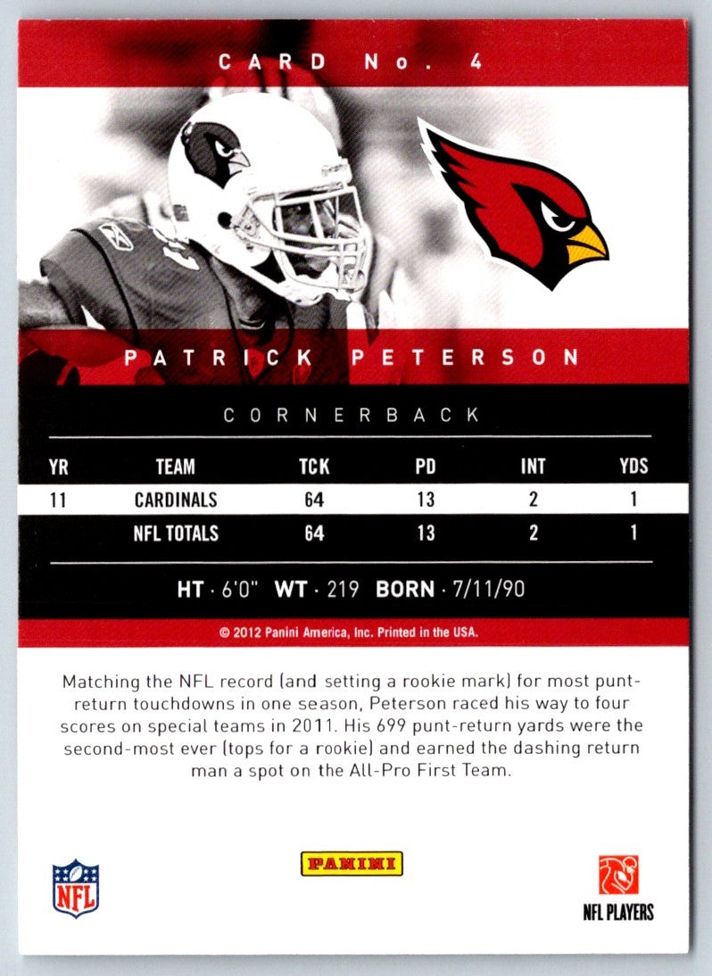 2012 Panini Prestige Patrick Peterson