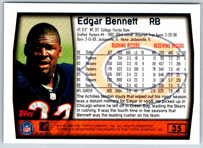 1999 Topps Edgar Bennett