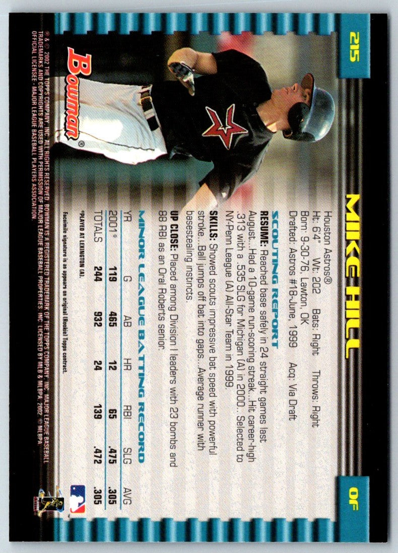 2002 Bowman Mike Hill