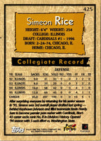 1996 Topps Simeon Rice #425 Rookie