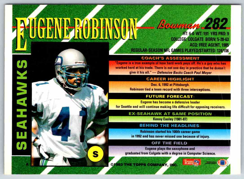 1993 Bowman Football Eugene Robinson