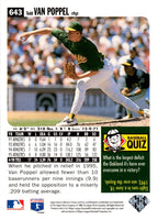1996 Collector's Choice Silver Signature Todd Van Poppel #643