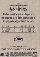 2009 Upper Deck Goodwin Champions Alex Hinshaw #190