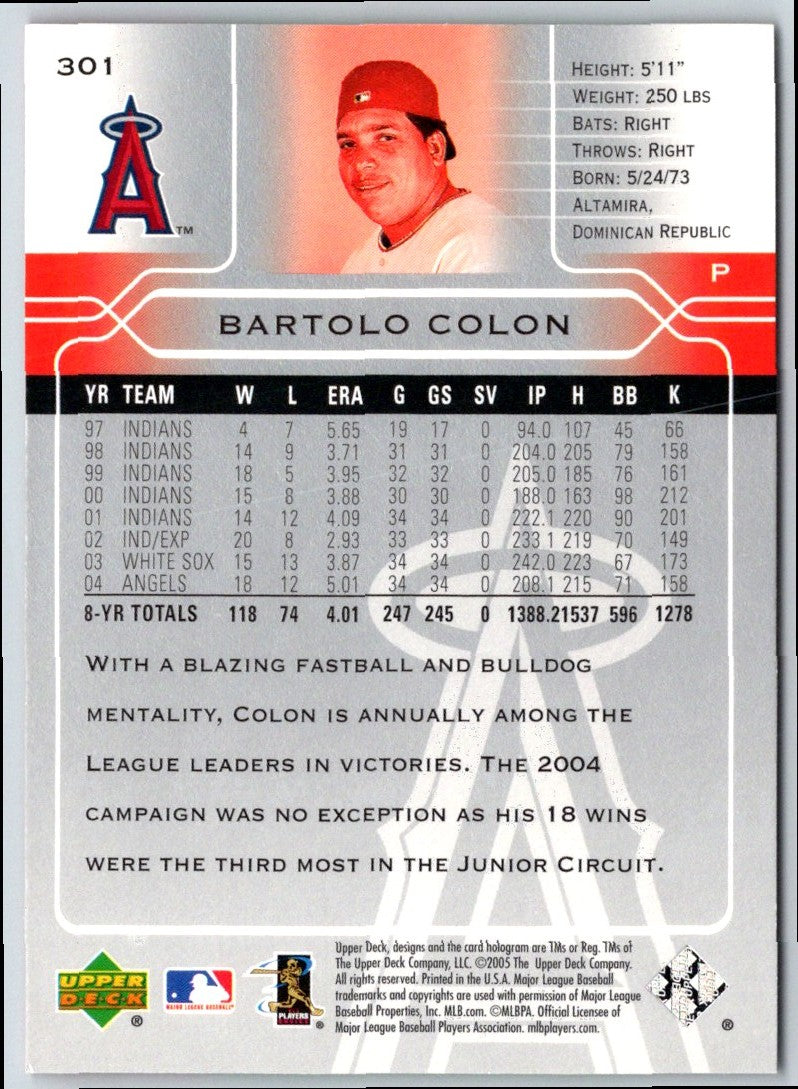 2005 Upper Deck Bartolo Colon