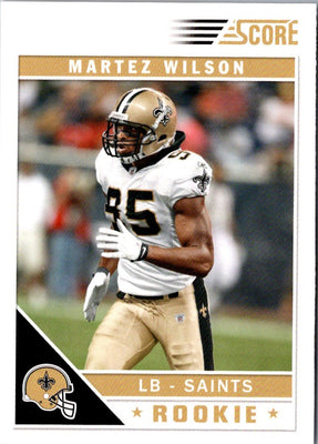2011 Score Martez Wilson #362 Rookie