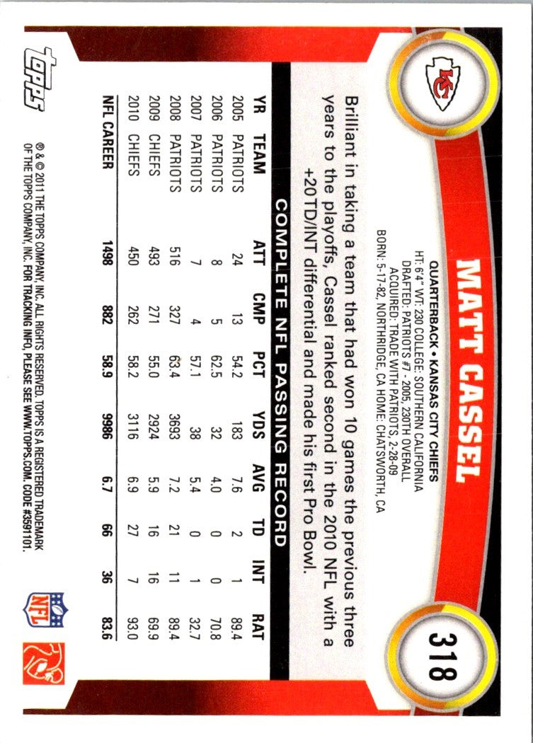 2011 Topps Matt Cassel
