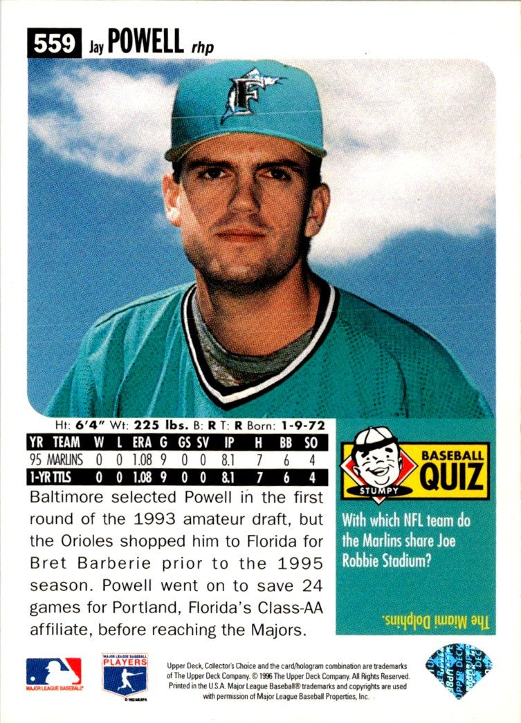 1996 Collector's Choice Silver Signature Jay Powell