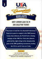 2013 Panini USA Champions Highlights Davey Johnson Leads #8