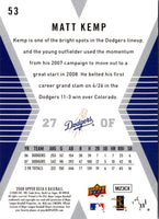 2008 Upper Deck X Matt Kemp #53