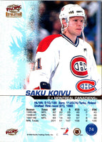 1998 Pacific Revolution Saku Koivu #74