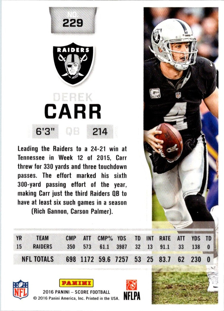 2016 Score Derek Carr