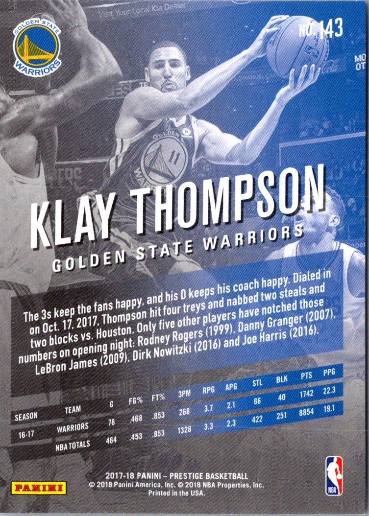 2018 Panini Klay Thompson