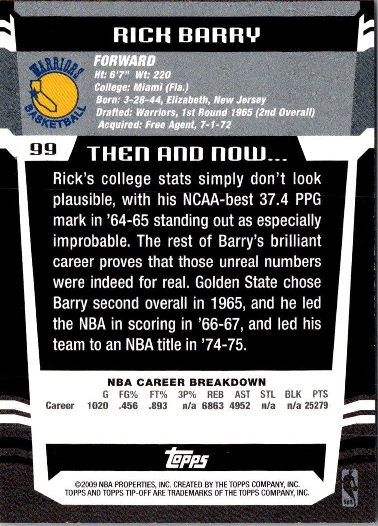 2008 Topps Tipoff Rick Barry